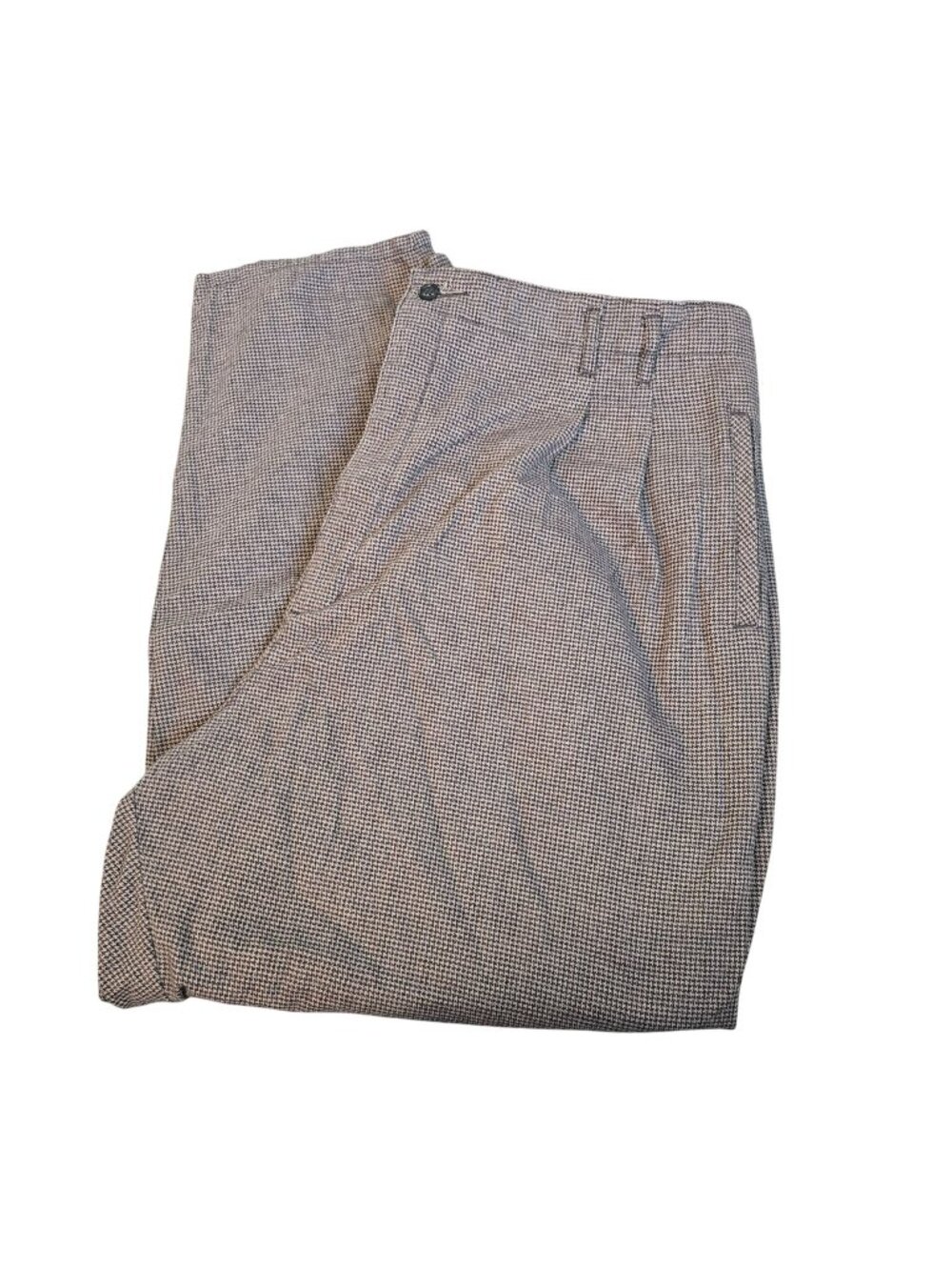 Dockers Womans Pants Plaid Grey Black Houndstooth Pleated Size 26 JJ3855